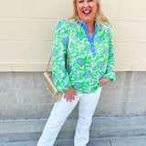 [Mary Square] Gianna Top in Daisy Chain Green - The Pink Pineapple 850