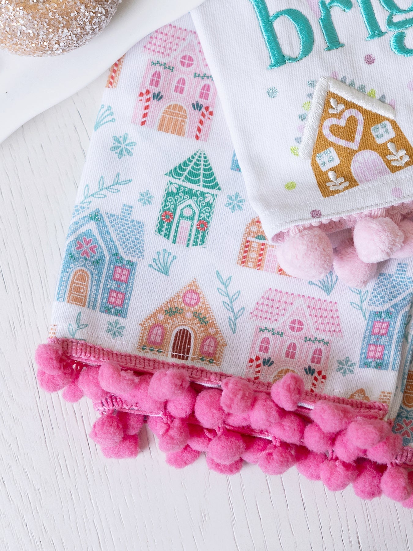 Mary Square Gingerbread Dreams Tea Towel - The Pink Pineapple 850