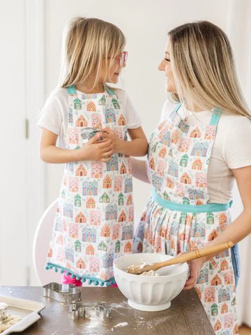 Mary Square Gingerbread Kids Apron - The Pink Pineapple 850