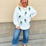 [Mary Square] Lakelyn Blue Trees Sweatshirt - The Pink Pineapple 850