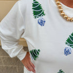 [Mary Square] Lakelyn Blue Trees Sweatshirt - The Pink Pineapple 850