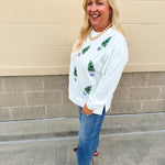 [Mary Square] Lakelyn Blue Trees Sweatshirt - The Pink Pineapple 850