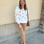[Mary Square] Millie Bow & Pumpkin Sweatshirt - The Pink Pineapple 850