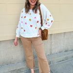 [Mary Square] Millie Bow & Pumpkin Sweatshirt - The Pink Pineapple 850