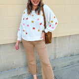 [Mary Square] Millie Bow & Pumpkin Sweatshirt - The Pink Pineapple 850