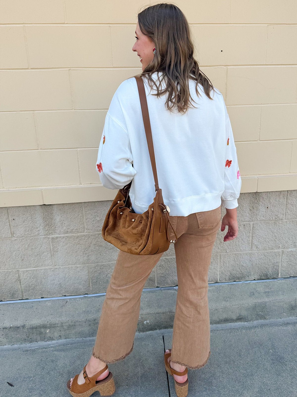 [Mary Square] Millie Bow & Pumpkin Sweatshirt - The Pink Pineapple 850