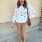 [Mary Square] Millie Bow & Pumpkin Sweatshirt - The Pink Pineapple 850