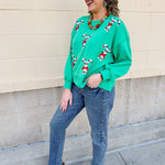 [Mary Square] Millie Candy Canes Sweatshirt - The Pink Pineapple 850
