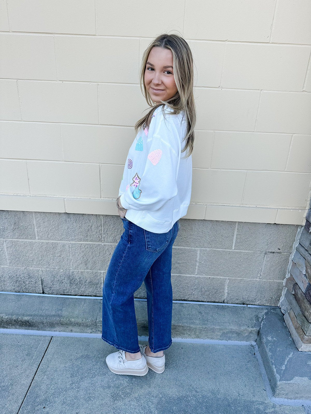 Mary Square Millie Gingerbread Sweatshirt - The Pink Pineapple 850