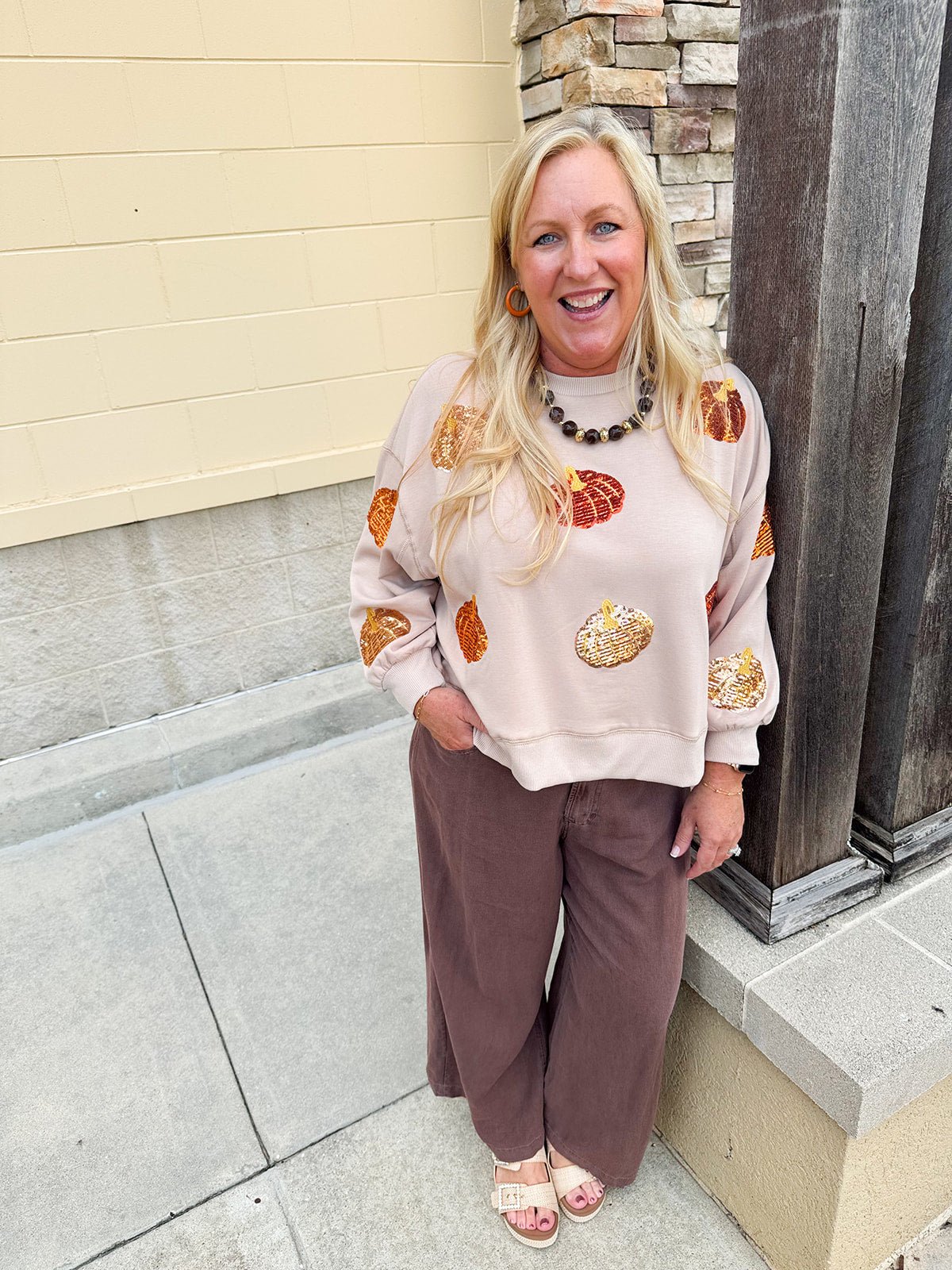 [Mary Square] Millie Traditional Pumpkins Sweatshirt - The Pink Pineapple 850