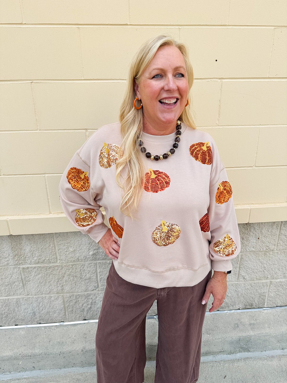[Mary Square] Millie Traditional Pumpkins Sweatshirt - The Pink Pineapple 850