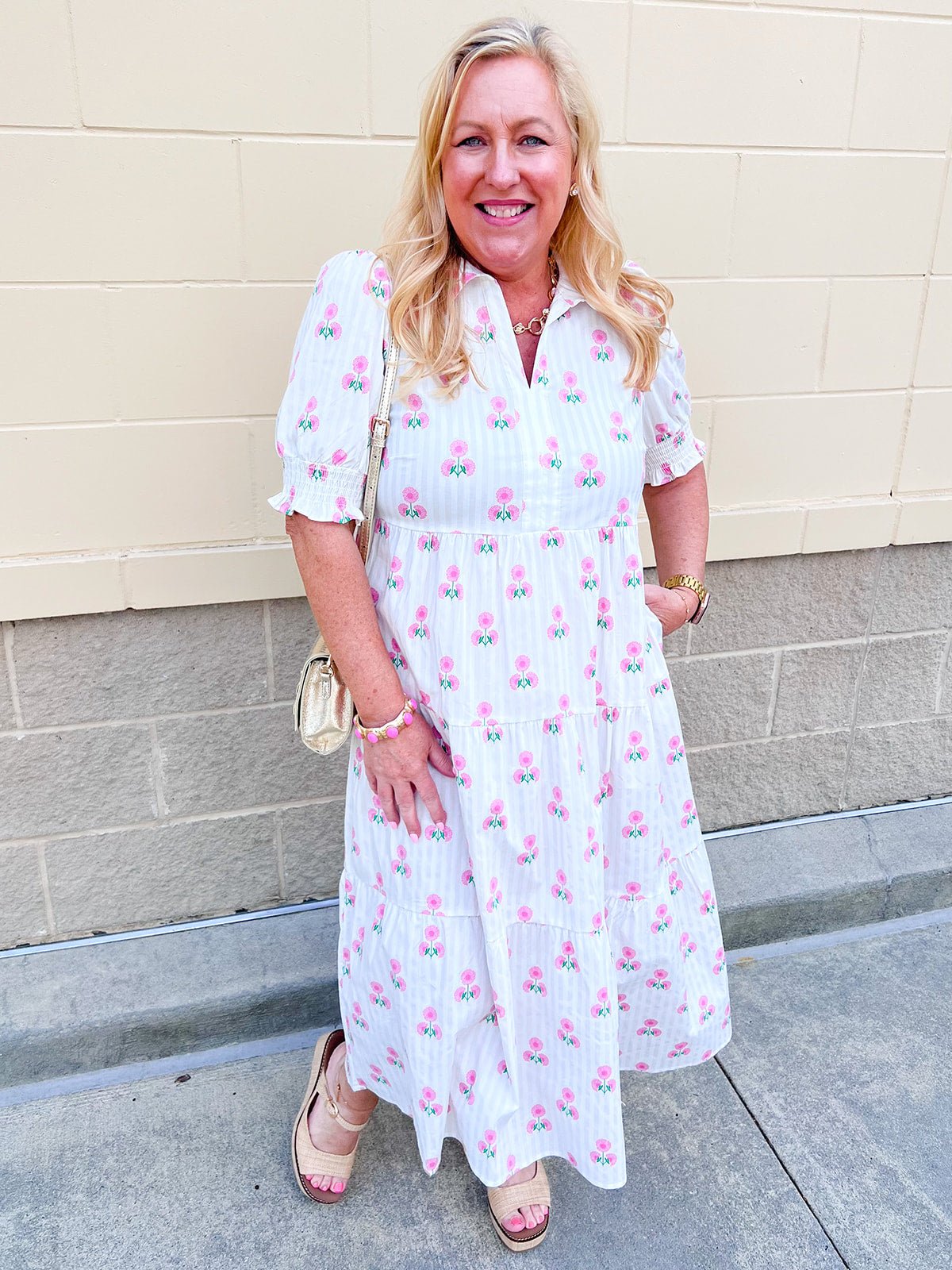 [Mary Square] Molly Dress in Sweetbriar Pink Stripes - The Pink Pineapple 850