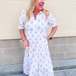 [Mary Square] Molly Dress in Sweetbriar Pink Stripes - The Pink Pineapple 850