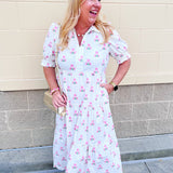 [Mary Square] Molly Dress in Sweetbriar Pink Stripes - The Pink Pineapple 850