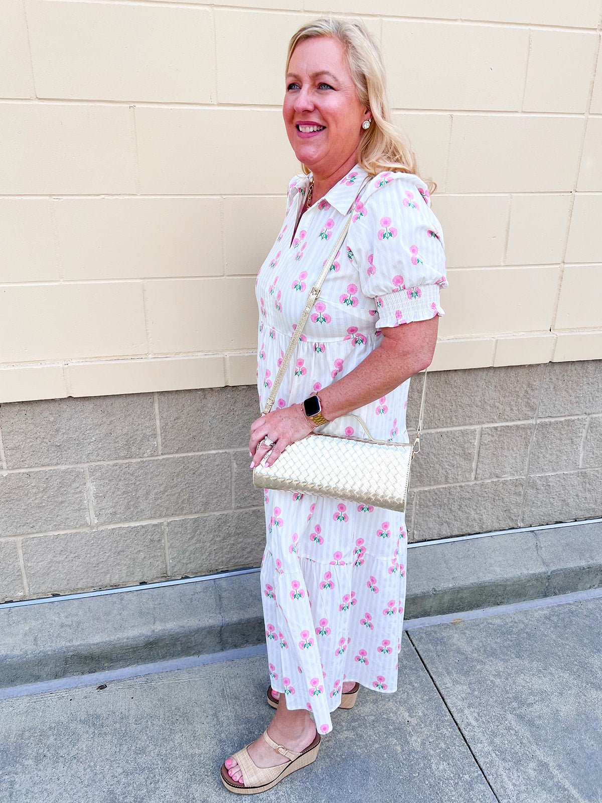 [Mary Square] Molly Dress in Sweetbriar Pink Stripes - The Pink Pineapple 850