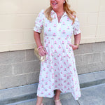 [Mary Square] Molly Dress in Sweetbriar Pink Stripes - The Pink Pineapple 850