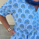 [Mary Square] Molly Sunshower Flora Midi Dress in Blue - The Pink Pineapple 850