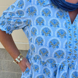 [Mary Square] Molly Sunshower Flora Midi Dress in Blue - The Pink Pineapple 850