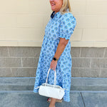 [Mary Square] Molly Sunshower Flora Midi Dress in Blue - The Pink Pineapple 850