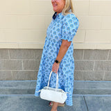 [Mary Square] Molly Sunshower Flora Midi Dress in Blue - The Pink Pineapple 850