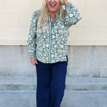 [Mary Square] Naomi Top in Painted Trillium Olive - The Pink Pineapple 850