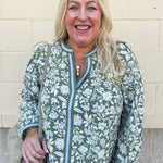 [Mary Square] Naomi Top in Painted Trillium Olive - The Pink Pineapple 850