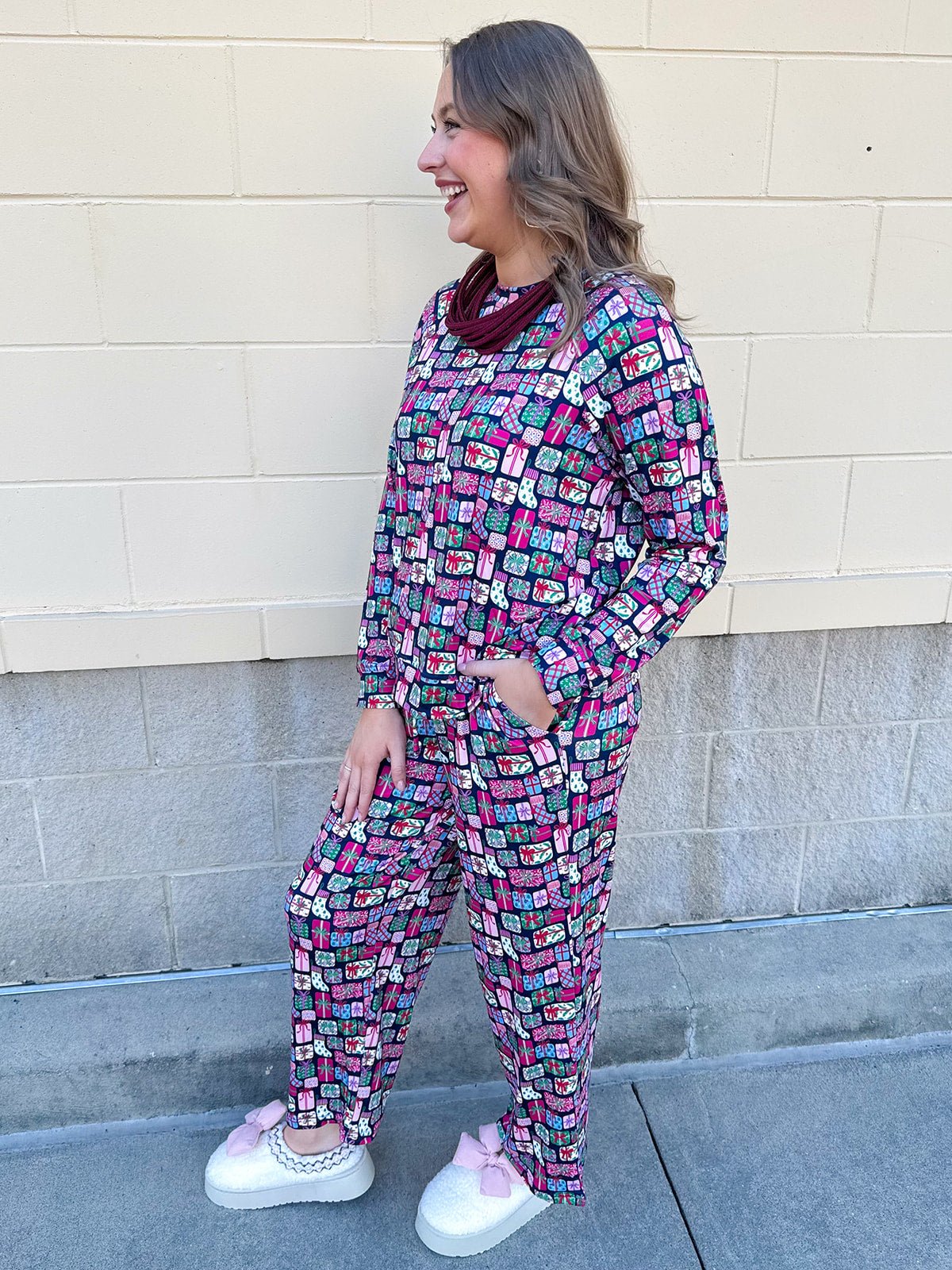 [Mary Square] No Peeking Pajama Set - The Pink Pineapple 850