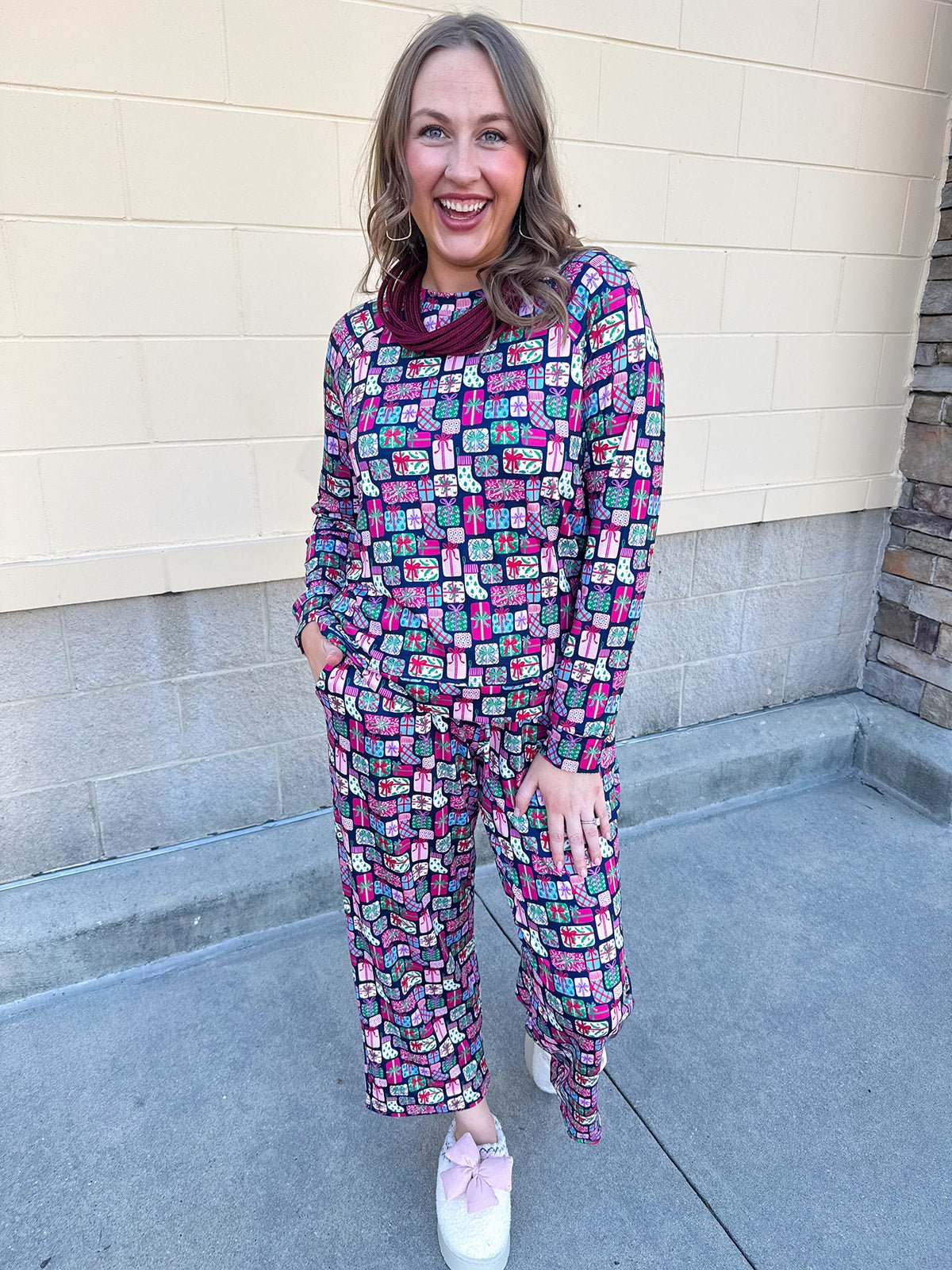 [Mary Square] No Peeking Pajama Set - The Pink Pineapple 850