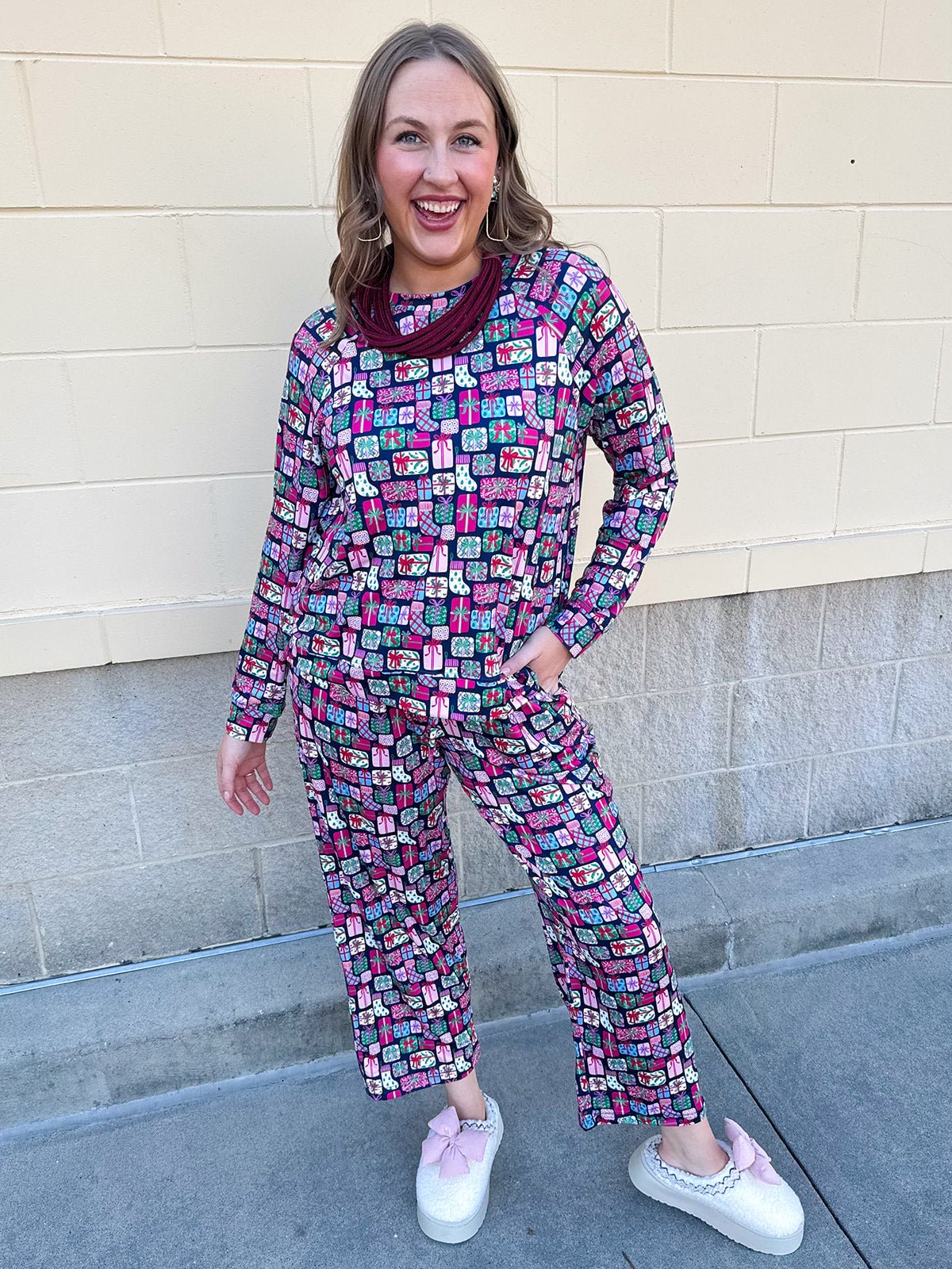 [Mary Square] No Peeking Pajama Set - The Pink Pineapple 850