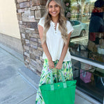 Mary Square On - The - Go Pine Bag - The Pink Pineapple 850