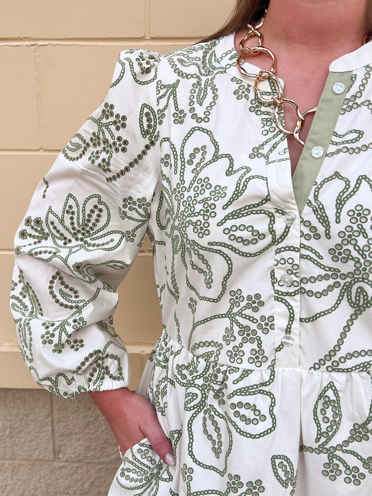 [Mary Square] Riley Midi Dress | Lacecap White - The Pink Pineapple 850