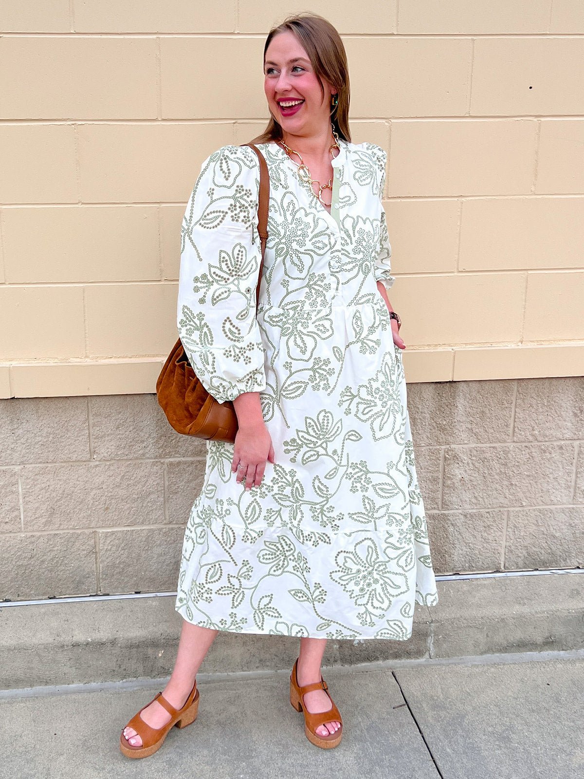 [Mary Square] Riley Midi Dress | Lacecap White - The Pink Pineapple 850