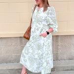 [Mary Square] Riley Midi Dress | Lacecap White - The Pink Pineapple 850