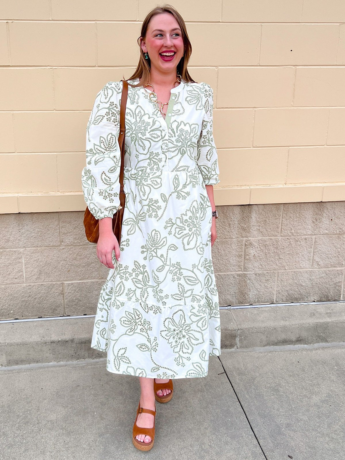 [Mary Square] Riley Midi Dress | Lacecap White - The Pink Pineapple 850