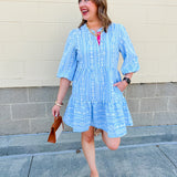 [Mary Square] Riley Mini Dress in Tulip Tapestry - The Pink Pineapple 850