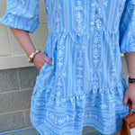 [Mary Square] Riley Mini Dress in Tulip Tapestry - The Pink Pineapple 850