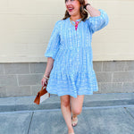 [Mary Square] Riley Mini Dress in Tulip Tapestry - The Pink Pineapple 850