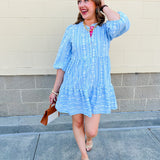 [Mary Square] Riley Mini Dress in Tulip Tapestry - The Pink Pineapple 850