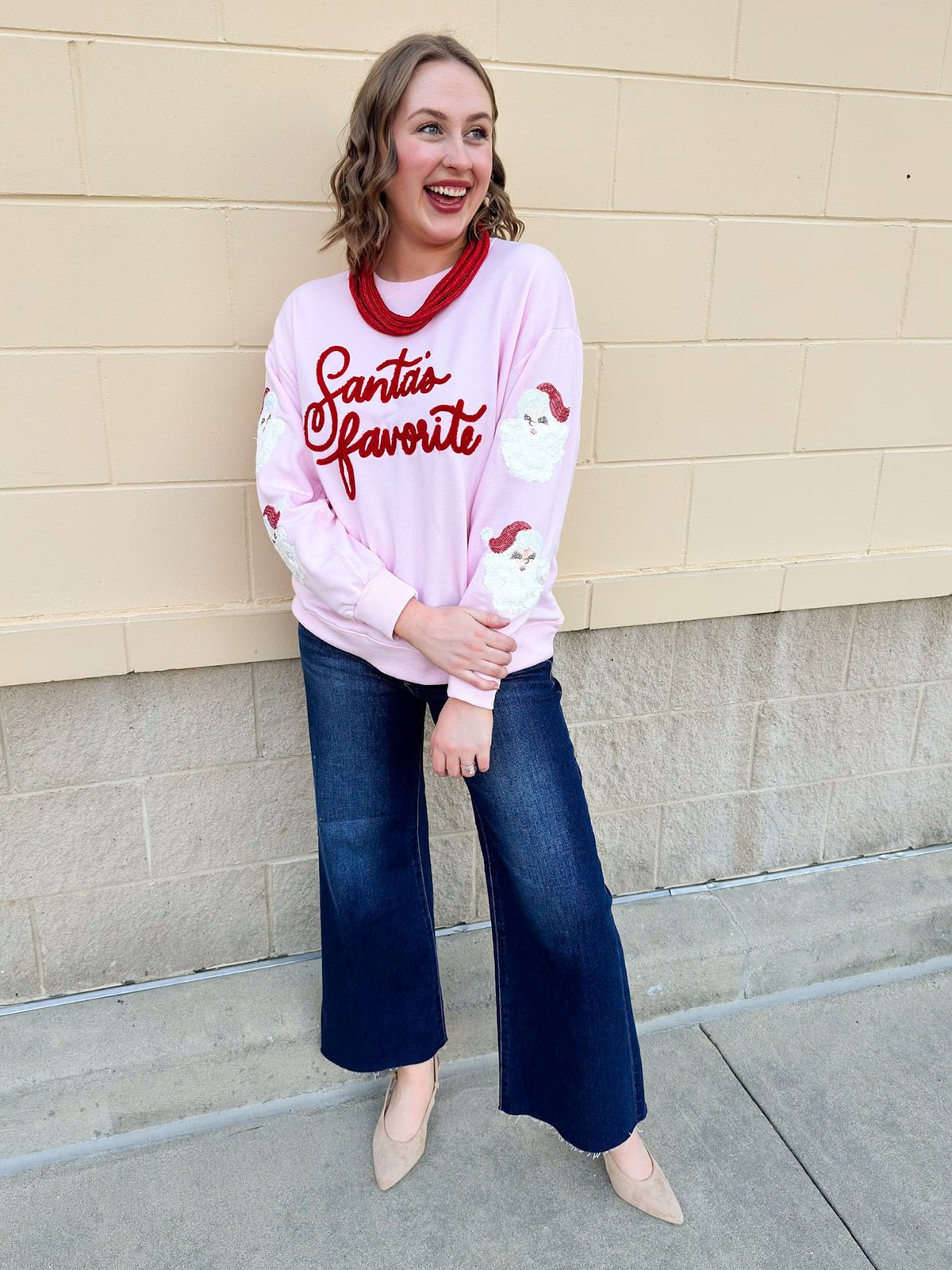 [Mary Square] Santa's Favorite Sweatshirt - The Pink Pineapple 850