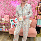 Mary Square Satin Charlotte Ivy Lane Pajama Set - The Pink Pineapple 850