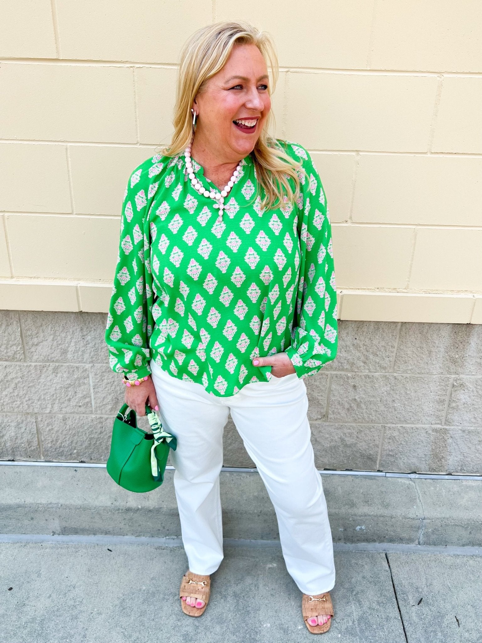 [Mary Square] Scarlette Top in Early Riser Green - The Pink Pineapple 850