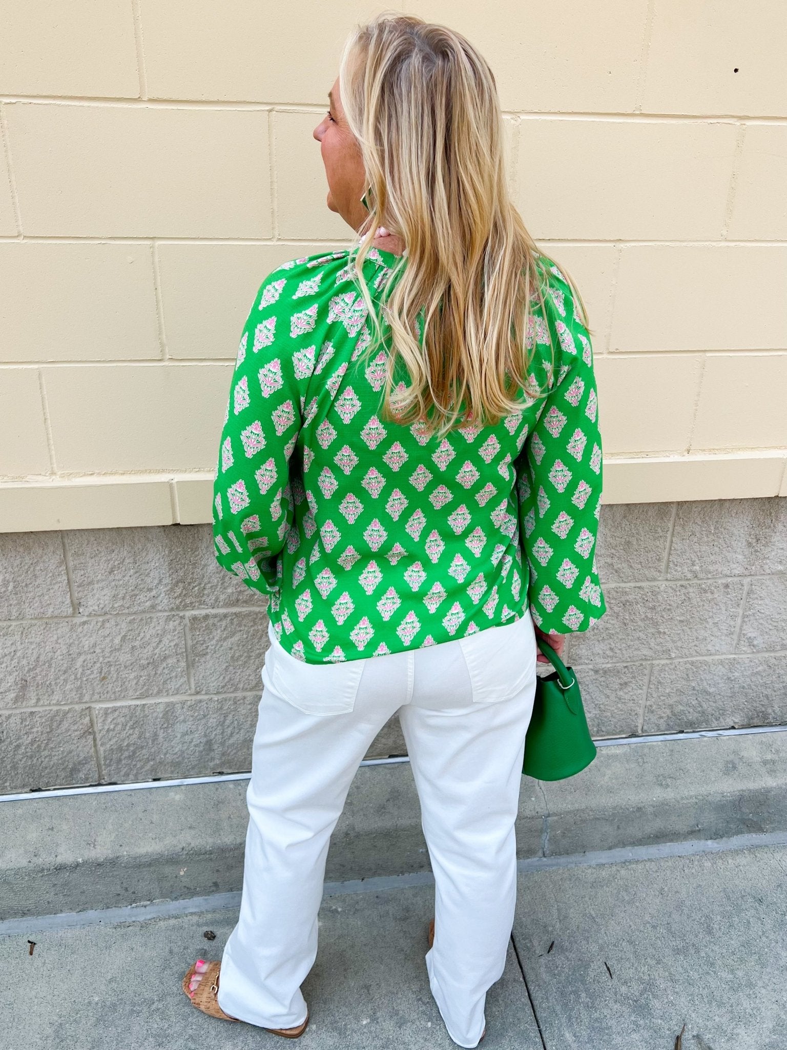 [Mary Square] Scarlette Top in Early Riser Green - The Pink Pineapple 850