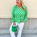 [Mary Square] Scarlette Top in Early Riser Green - The Pink Pineapple 850
