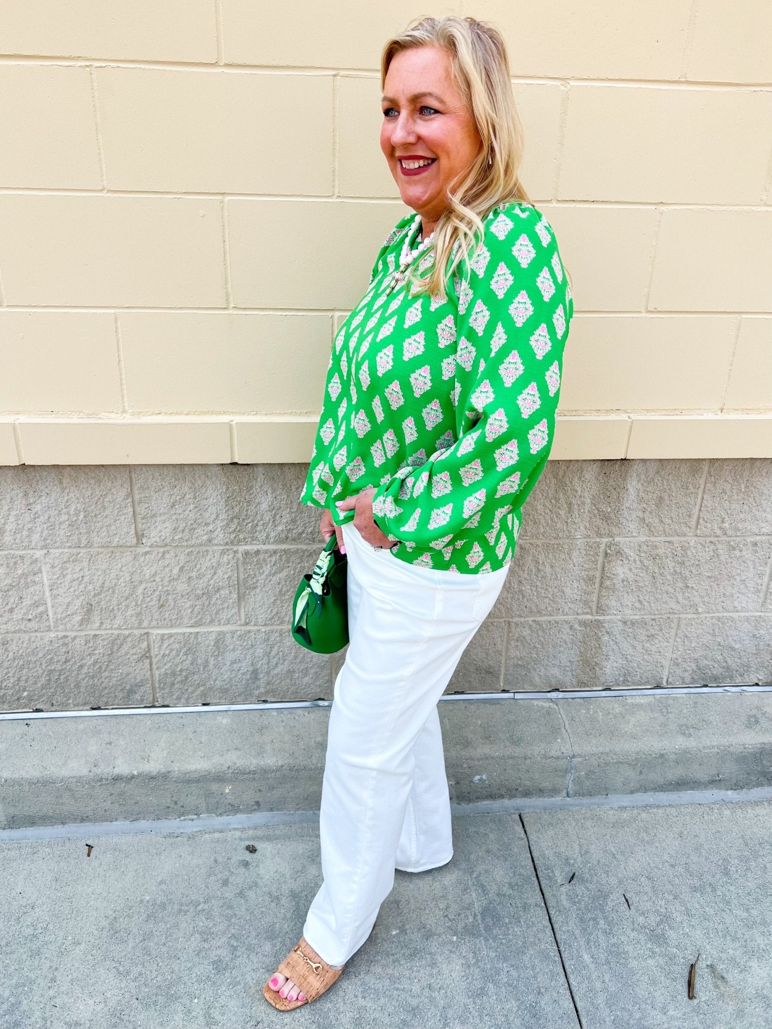[Mary Square] Scarlette Top in Early Riser Green - The Pink Pineapple 850