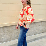 [Mary Square] Tamryn Fall Floral Fire Top - The Pink Pineapple 850