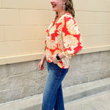 [Mary Square] Tamryn Fall Floral Fire Top - The Pink Pineapple 850