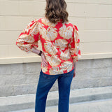 [Mary Square] Tamryn Fall Floral Fire Top - The Pink Pineapple 850