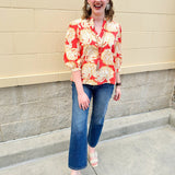 [Mary Square] Tamryn Fall Floral Fire Top - The Pink Pineapple 850