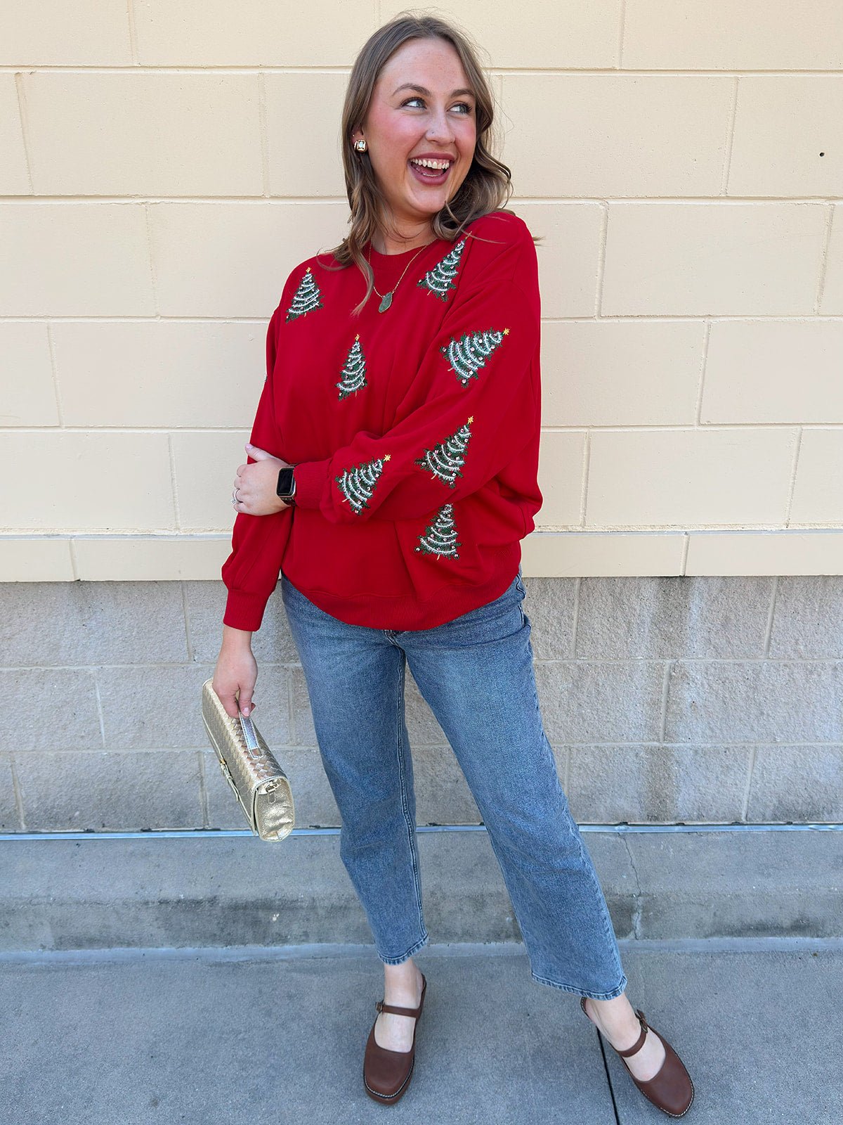 [Mary Square] Tinsel & Trees Sweater - The Pink Pineapple 850