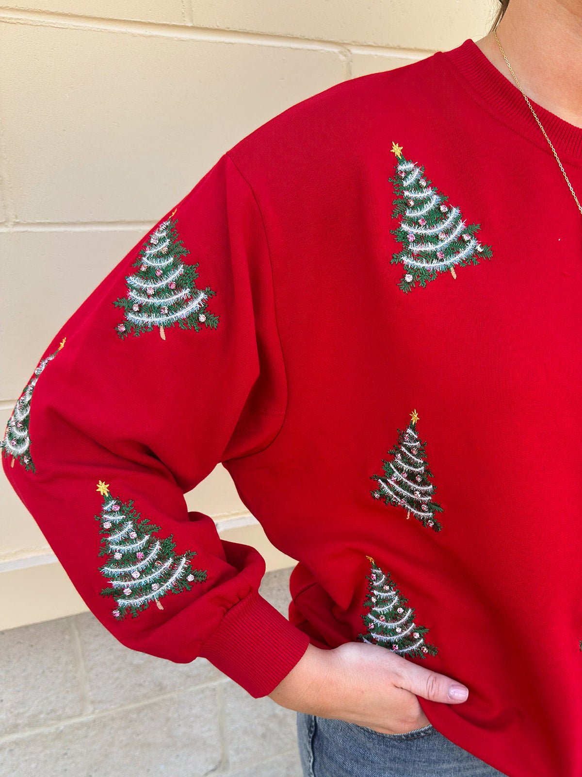 [Mary Square] Tinsel & Trees Sweater - The Pink Pineapple 850